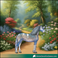 Horse Color:Powder White Watercolor Silver Brown Onyx Brindle 
