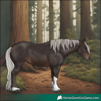 Horse Color:Silver Brown Tobiano 