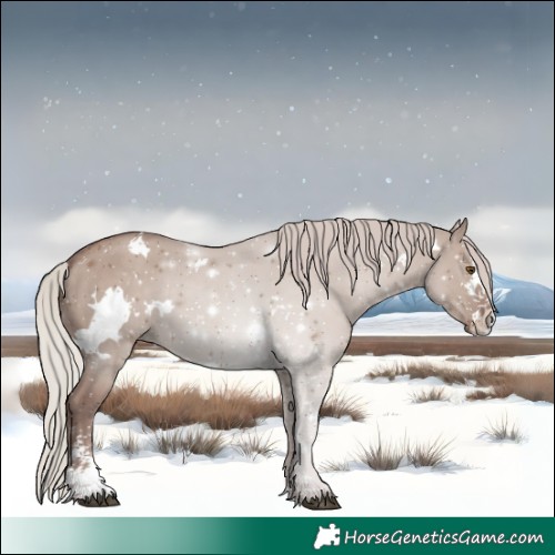 Horse Color:White Spotted Silver Grullo Sabino 