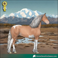 Horse Color:Silver Sable Champagne Tobiano 