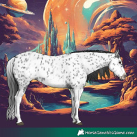 Horse Color:White Spotted Blue Roan Splash Frame Near Leopard 
