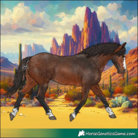 Horse Color:Bay Rabicano 