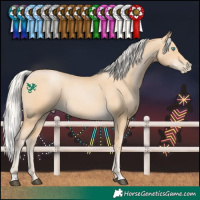 Horse Color:Silver Buckskin Snowdrop 