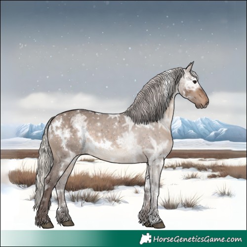Horse Color:White Spotted Silver Brown Ice Dun 