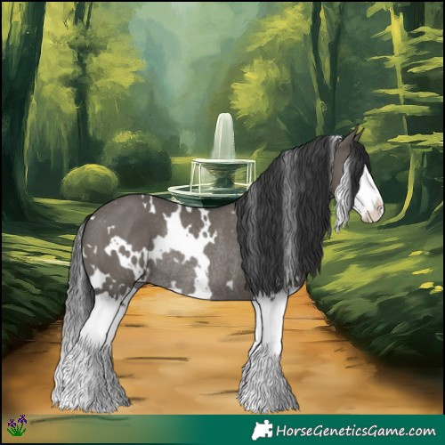Horse Color:White Spotted Grullo Splash Rabicano