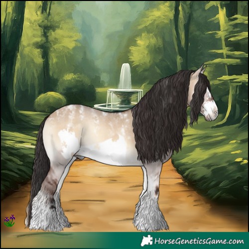 Horse Color:Powder White Brown Onyx Sabino Frame Rabicano 