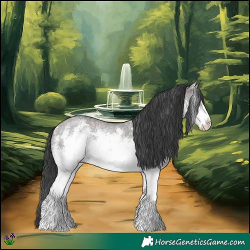 Horse Color:White Spotted Grullo Sabino Rabicano