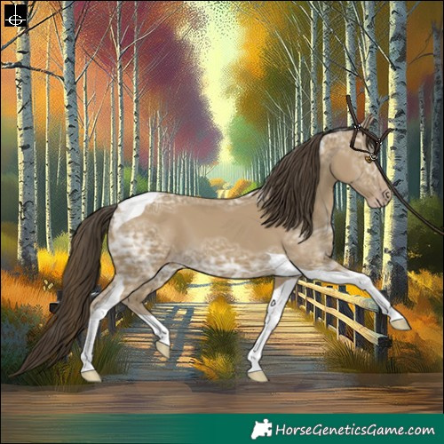 Horse Color:Classic Cream Champagne Ice Tobiano 