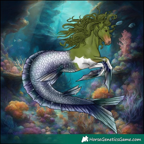 Horse Color:Watercolor Liver Chestnut Tobiano Rabicano 