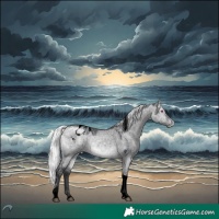 Horse Color:Void Silver Brown Chinchilla Ice Dun Tobiano Varnish 