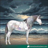 Horse Color:Platinum Nacre Brown Dun Splash Tobiano 