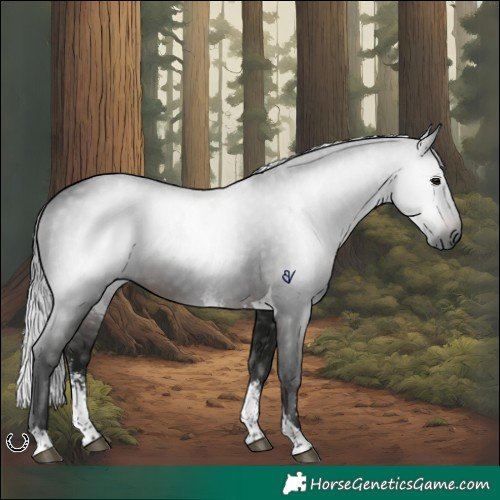 Horse Color:Gray Brown Sabino Tobiano Rabicano 