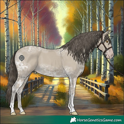 Horse Color:Classic Cream Champagne Ice Tobiano 