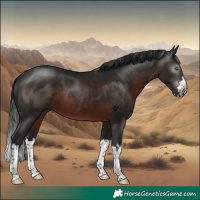 Horse Color:Gray Brown Splash Rabicano