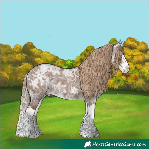 Horse Color:Liver Red Dun Ice Splash Rabicano 