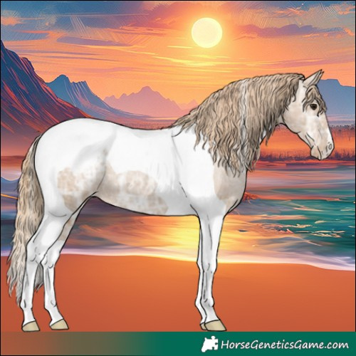 Horse Color:Black Ice Pearl Tobiano Appaloosa 