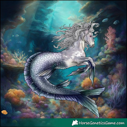 Horse Color:Watercolor White Spotted Silver Brown Chinchilla 