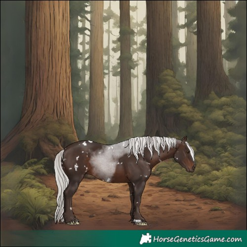 Horse Color:White Spotted Silver Brown Mushroom 