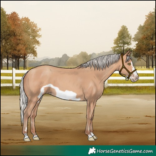 Horse Color:Silver Amber Champagne Frame 