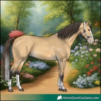 Horse Color:Buckskin Dun Splash