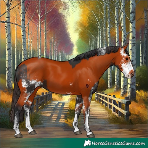 Horse Color:Bay Sabino  and Bay Sabino 
