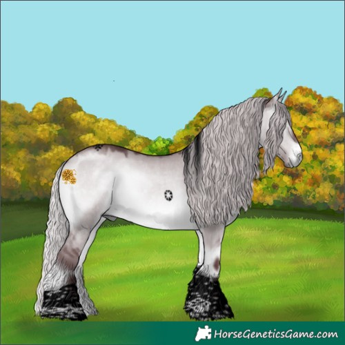 Horse Color:Void Chocolate Silver Brown Chinchilla Onyx Tobiano 