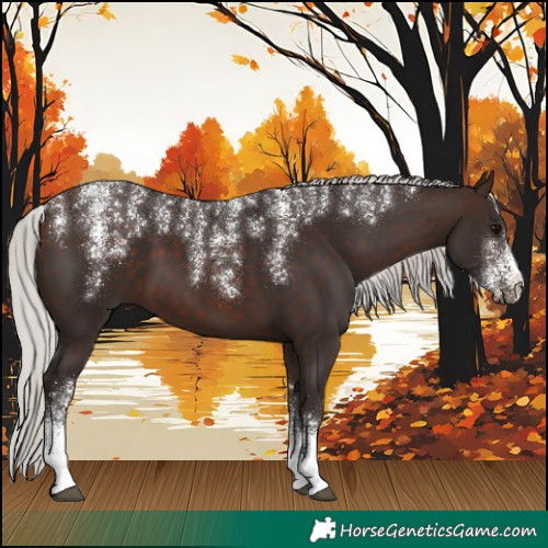 Horse Color:Powder White Silver Brown