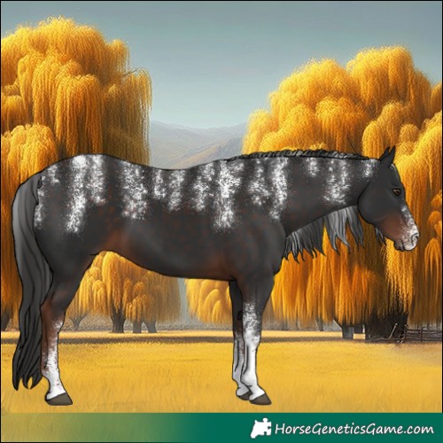 Horse Color:Powder White Liver Chestnut 