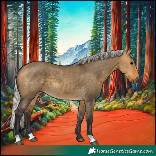 Horse Color:Silver Buckskin Dun 