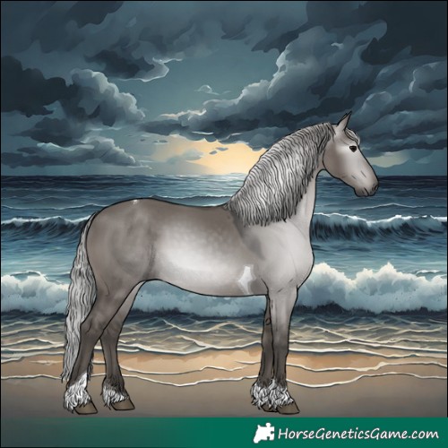 Horse Color:Gray Platinum Silver Grullo Tobiano 