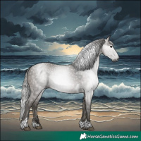 Horse Color:Gray Platinum Silver Grullo Tobiano 