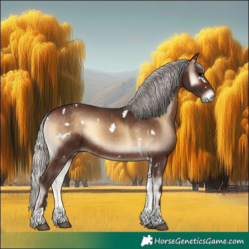 Horse Color:White Spotted Silver Brown Onyx Tobiano 