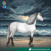 Horse Color:Gray Silver Blue Ice Roan Tobiano 