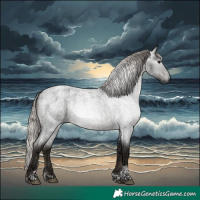 Horse Color:Gray Silver Blue Ice Roan Tobiano 