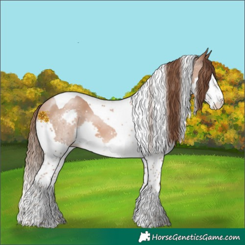 Horse Color:Brown Pearl Splash Tobiano 