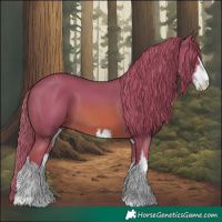 Horse Color:Watercolor White Spotted Chestnut 