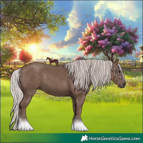 Horse Color:Silver Black 