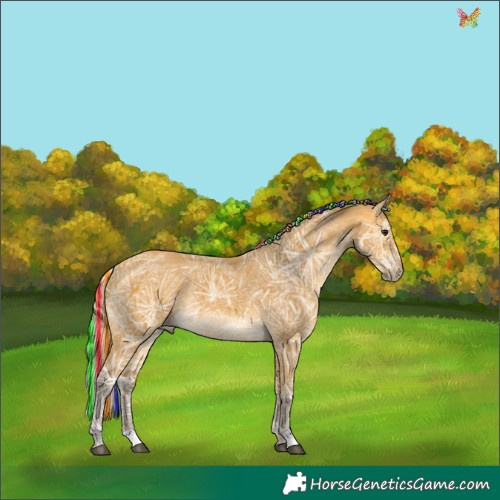 Horse Color:Painted Silver Buckskin Ice 