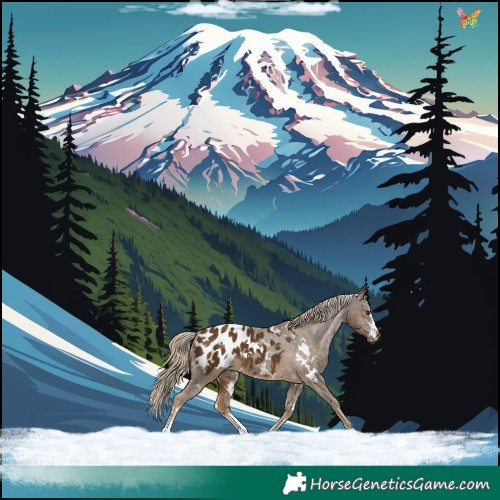 Horse Color:White Spotted Chocolate Palomino Sabino Blanket 