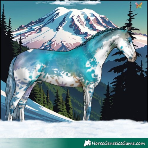 Horse Color:Watercolor Bay Splash Tobiano 