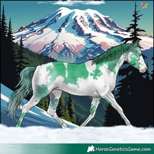 Horse Color:Watercolor Brown Splash Tobiano 