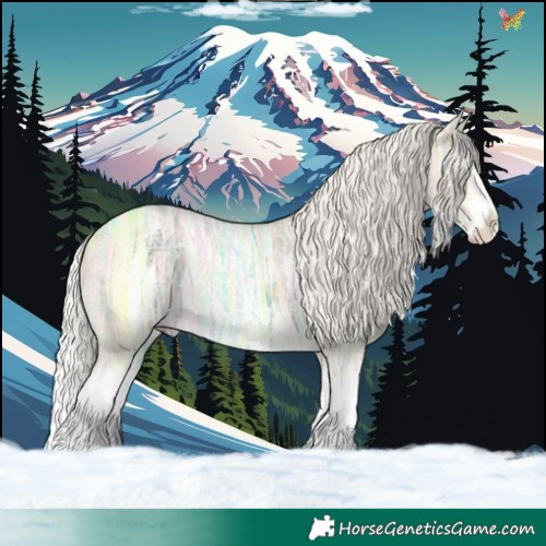 Horse Color:Silver Sable Cream Champagne Ice Dun Sabino Splash 