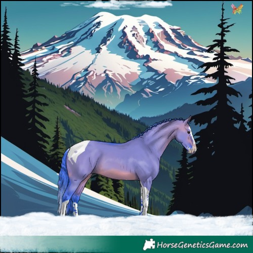 Horse Color:Watercolor Brown Dun Splash Tobiano 