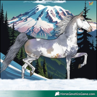 Horse Color:Watercolor Brown Splash Tobiano 