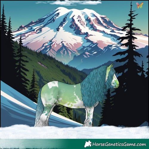 Horse Color:Watercolor Bay Dun Splash Tobiano 