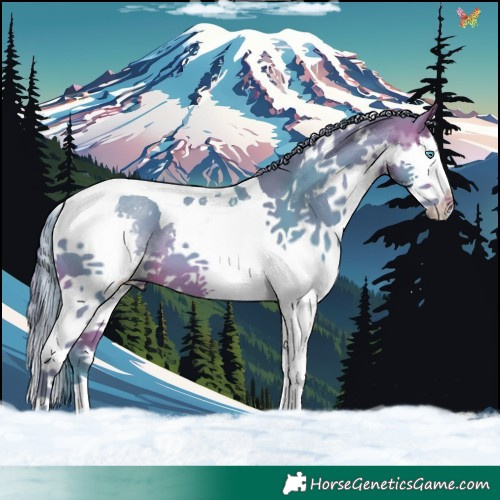 Horse Color:Watercolor Bay Splash Tobiano 