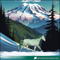 Horse Color:Watercolor Amber Cream Champagne Dun Splash Tobiano 