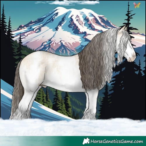Horse Color:White Spotted Buckskin Ice Dun Sabino 