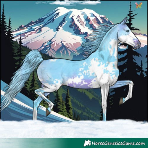 Horse Color:Watercolor Brown Splash Tobiano 