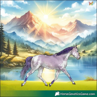 Horse Color:Watercolor Bay Dun Splash Tobiano  and Watercolor Bay Dun Splash Tobiano 